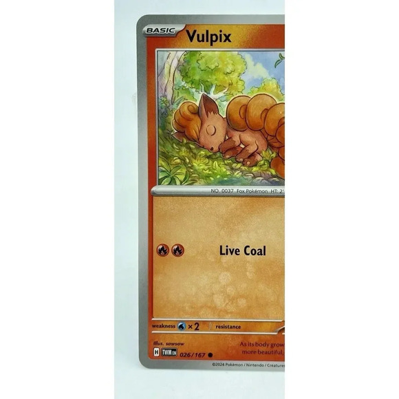 Vulpix 026/167 S&V: Twilight Masquerade Non-Holo Pokémon TCG Mint Unplayed - Picture 2 of 6